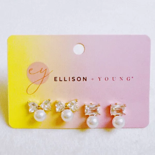 Lovely Pearl Duo Stud Earrings Set Of 2 sold by Charming Charlie product image thumbnail 2