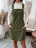 Pocketed Wide Strap Overall Dress sold by Charming Charlie