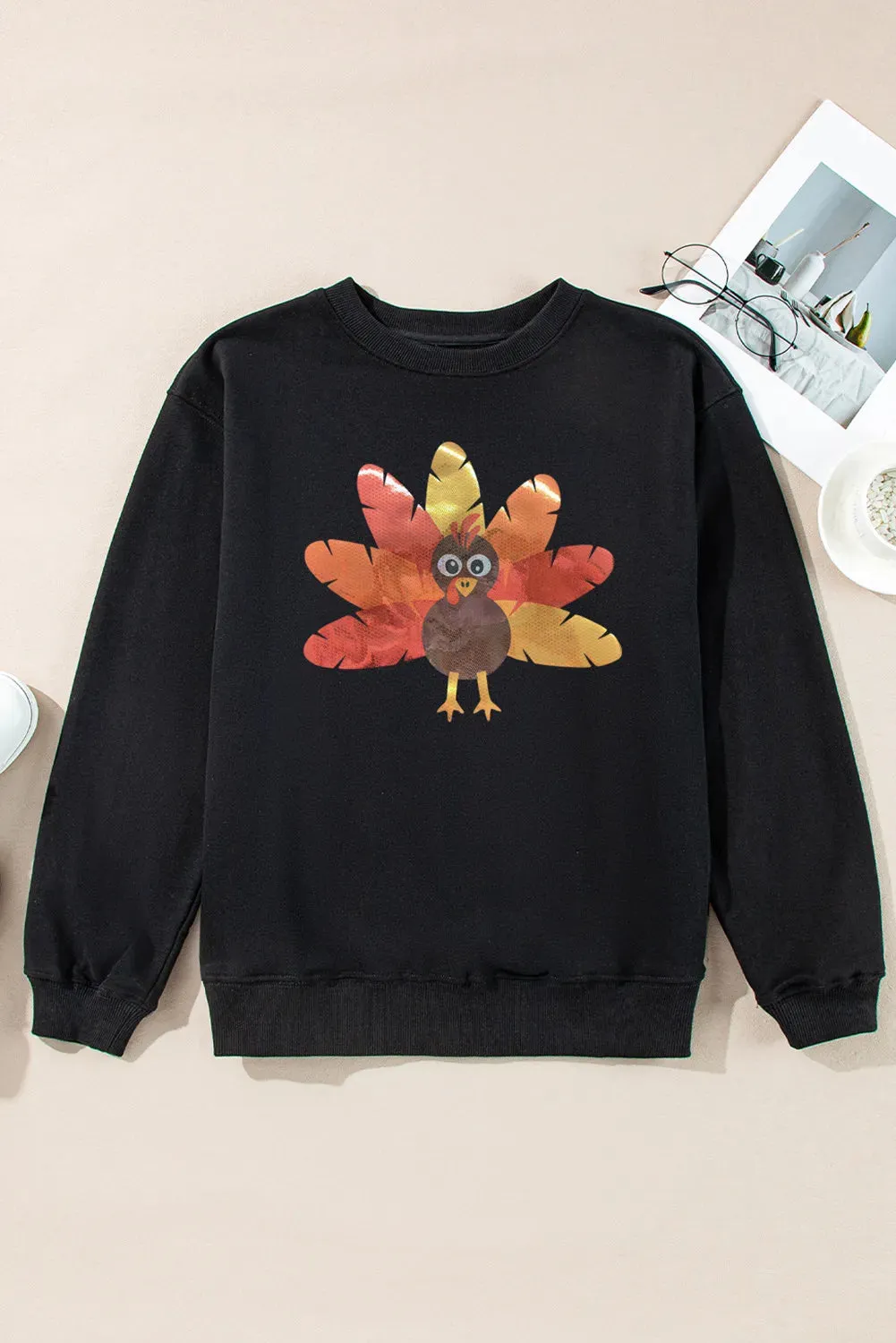 Graphic Round Neck Long Sleeve Sweatshirt sold by Charming Charlie product image thumbnail 3
