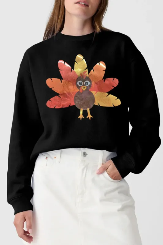 Graphic Round Neck Long Sleeve Sweatshirt sold by Charming Charlie