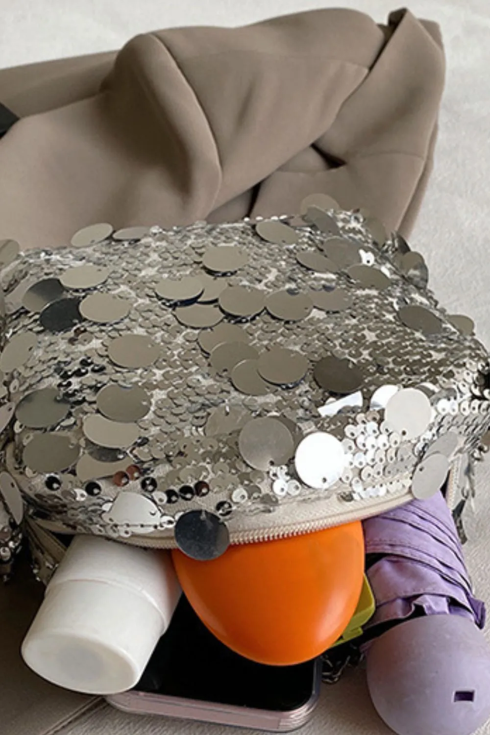 Sequin Chain Shoulder Bag sold by Charming Charlie product image thumbnail 5