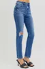 RISEN Full Size High Rise Ankle Skinny Knee Distressed Jeans sold by Charming Charlie