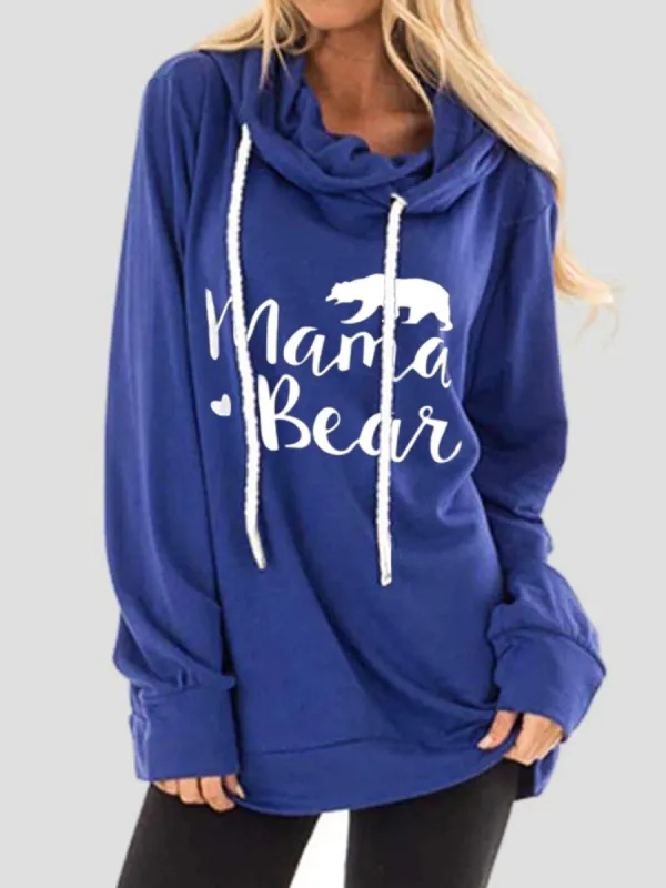 Drawstring Letter Graphic Long Sleeve Hoodie sold by Charming Charlie