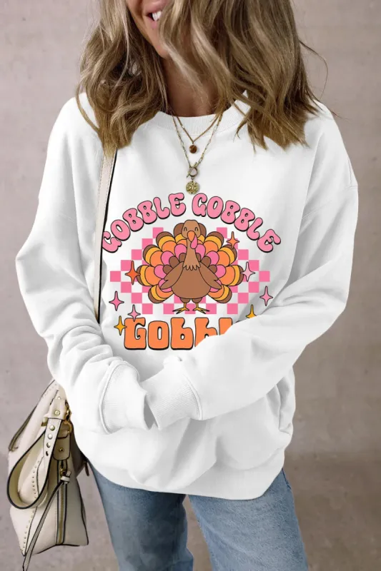 Graphic Dropped Shoulder Long Sleeve Sweatshirt sold by Charming Charlie