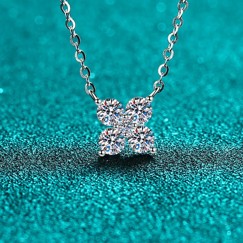 1.26 Carat Moissanite 925 Sterling Silver Geometric Shape Pendant Necklace sold by Charming Charlie product image thumbnail 4