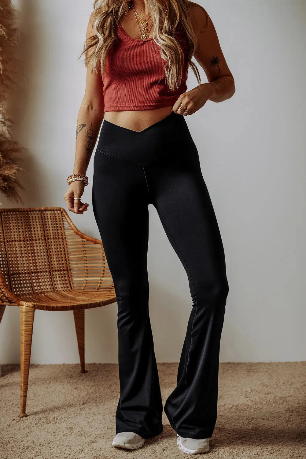 High Waist Bootcut Pants sold by Charming Charlie product image thumbnail 4