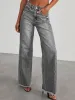 Raw Hem Wide Leg Jeans with Pockets sold by Charming Charlie