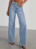 Raw Hem Wide Leg Jeans with Pockets sold by Charming Charlie