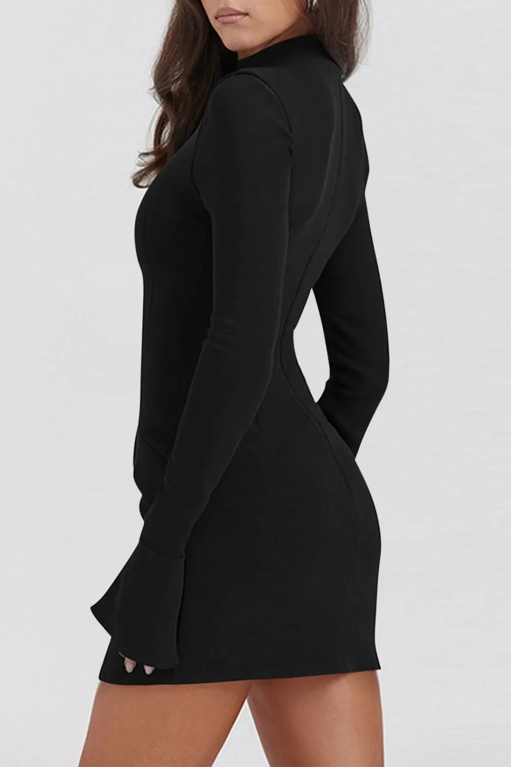 Mock Neck Long Sleeve Mini Dress sold by Charming Charlie product image thumbnail 4