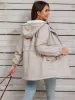 Drawstring Long Sleeve Hooded Jacket sold by Charming Charlie