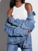 Button Up Collared Neck Denim Jacket sold by Charming Charlie