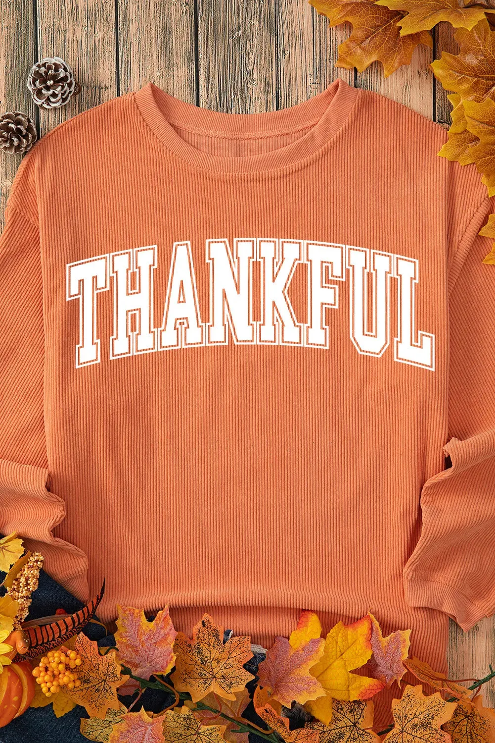 THANKFUL Round Neck Long Sleeve Sweatshirt sold by Charming Charlie product image thumbnail 4
