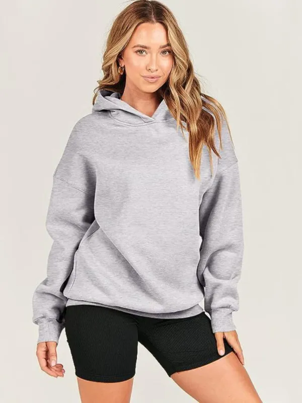 Dropped Shoulder Long Sleeve Hoodie sold by Charming Charlie