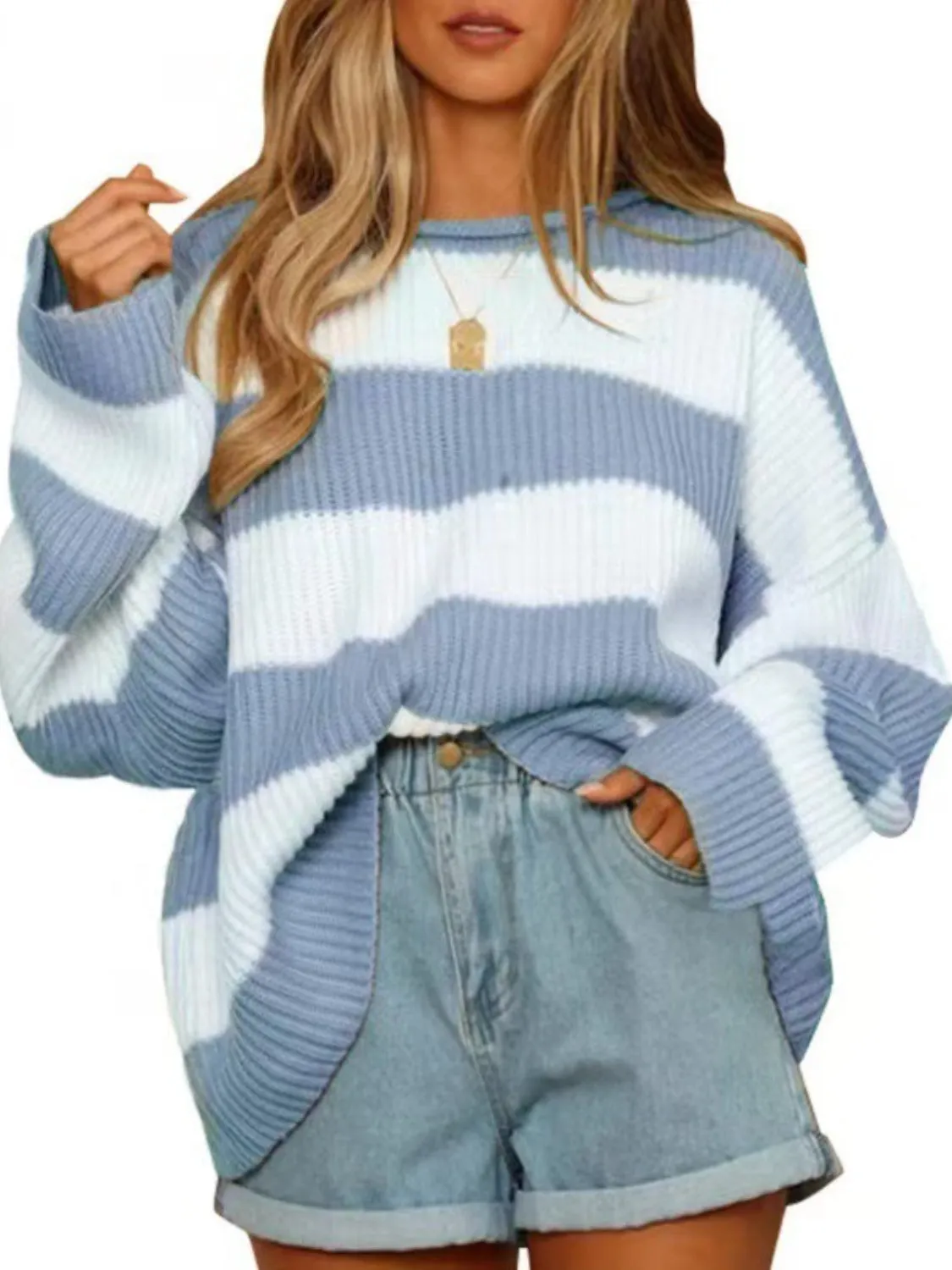 Round Neck Long Sleeve Sweater sold by Charming Charlie product image thumbnail 3