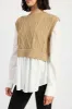 CABLE TWO FER SWEATER TOP sold by Charming Charlie