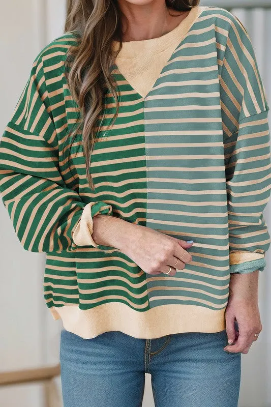 Colorblock Drop Shoulder Oversize Sweatshirt sold by Charming Charlie product image thumbnail 2