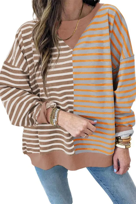 Colorblock Drop Shoulder Oversize Sweatshirt sold by Charming Charlie product image thumbnail 4