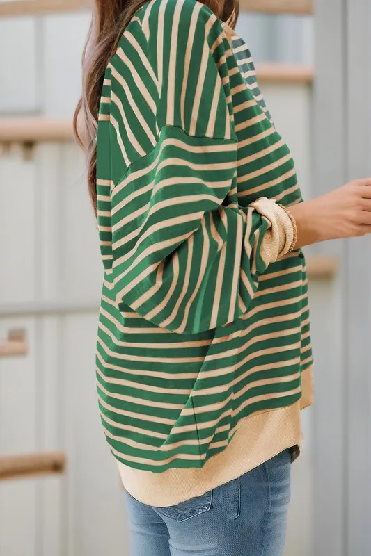 Colorblock Drop Shoulder Oversize Sweatshirt sold by Charming Charlie product image thumbnail 5