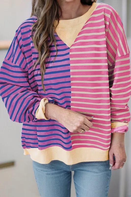 Colorblock Drop Shoulder Oversize Sweatshirt sold by Charming Charlie