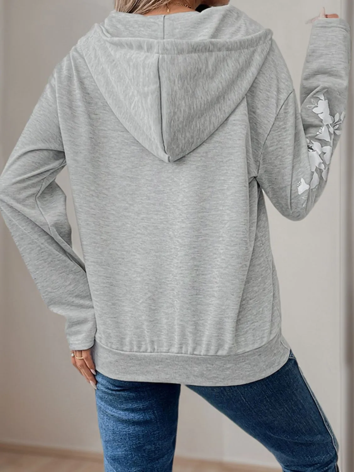 Perfee Half Zip Long Sleeve Hoodie sold by Charming Charlie product image thumbnail 2