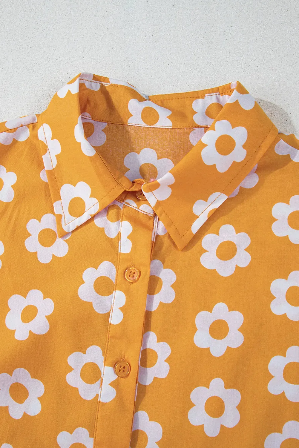 Floral Collared Neck Three-Quarter Sleeve Dress sold by Charming Charlie product image thumbnail 5