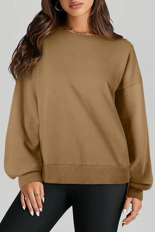 High-Low Round Neck Long Sleeve Sweatshirt sold by Charming Charlie