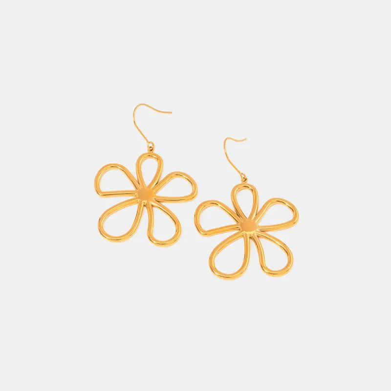 18K Gold-Plated Flower Earrings sold by Charming Charlie