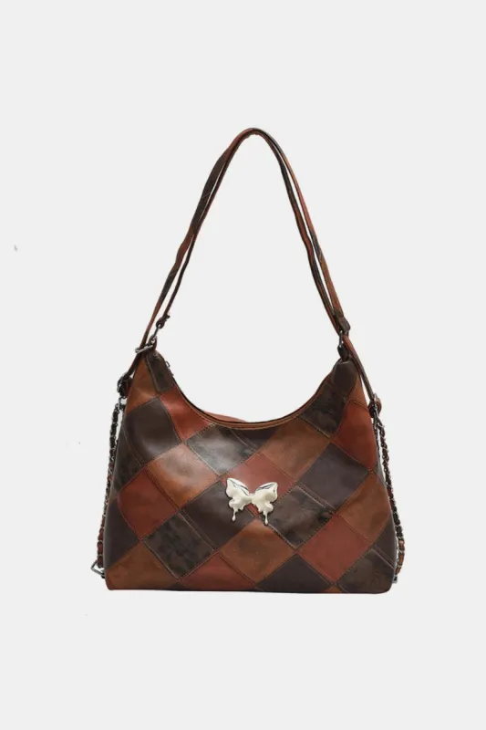 PU Leather Color Block Shoulder Bag sold by Charming Charlie