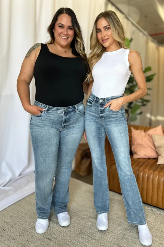 Judy Blue Full Size Medium Rise Bootcut Jeans sold by Charming Charlie