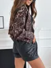 Leopard Collared Neck Cropped Jacket sold by Charming Charlie