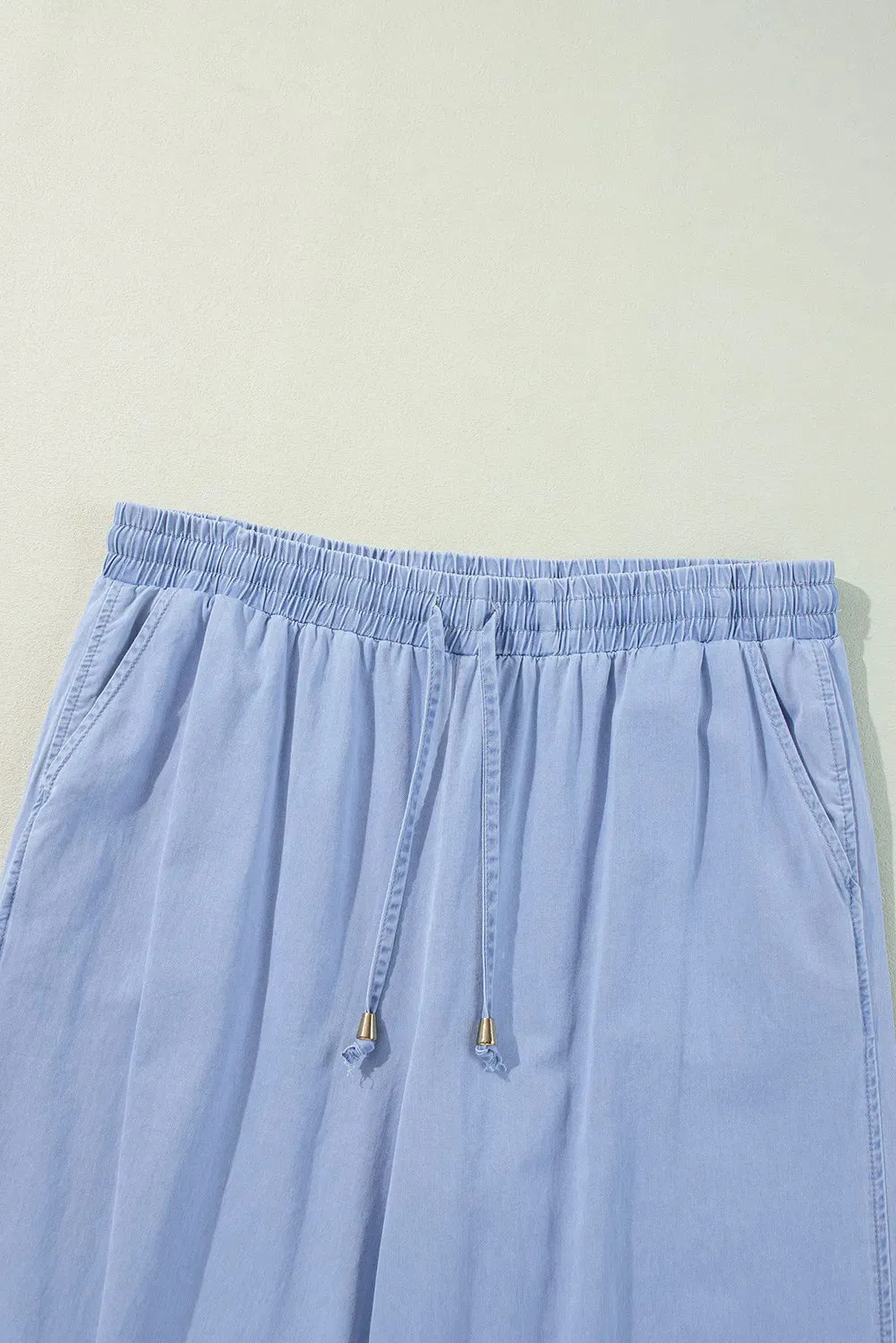 Plus Size Drawstring Wide Leg Jeans sold by Charming Charlie product image thumbnail 4