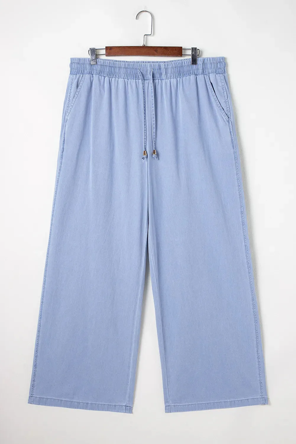 Plus Size Drawstring Wide Leg Jeans sold by Charming Charlie product image thumbnail 2