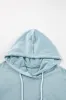 Drawstring Ruffled Dropped Shoulder Long Sleeve Hoodie sold by Charming Charlie