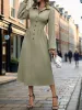 Perfee Smocked Half Button Long Sleeve Dress sold by Charming Charlie