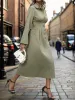 Perfee Smocked Half Button Long Sleeve Dress sold by Charming Charlie