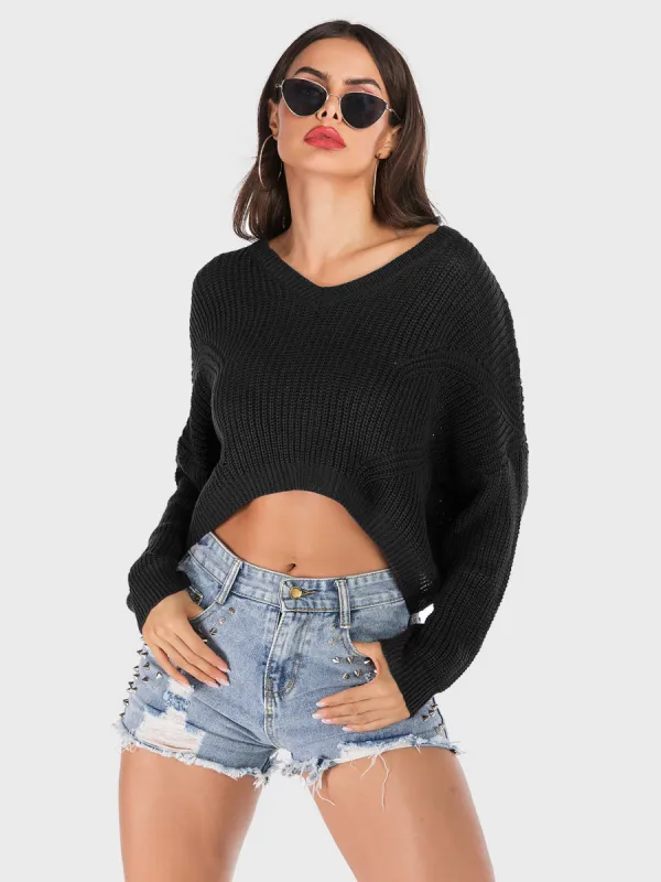 Perfee V-Neck Long Sleeve Sweater sold by Charming Charlie