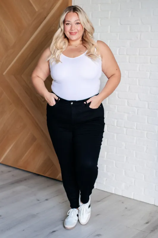 Nicole Tummy Control Skinny Jeans in Black sold by Charming Charlie