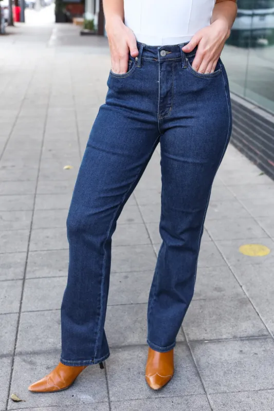 Judy Blue Dark Wash High Waisted Straight Fit Jeans sold by Charming Charlie