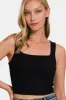 Zenana Ribbed Cropped Tank sold by Charming Charlie