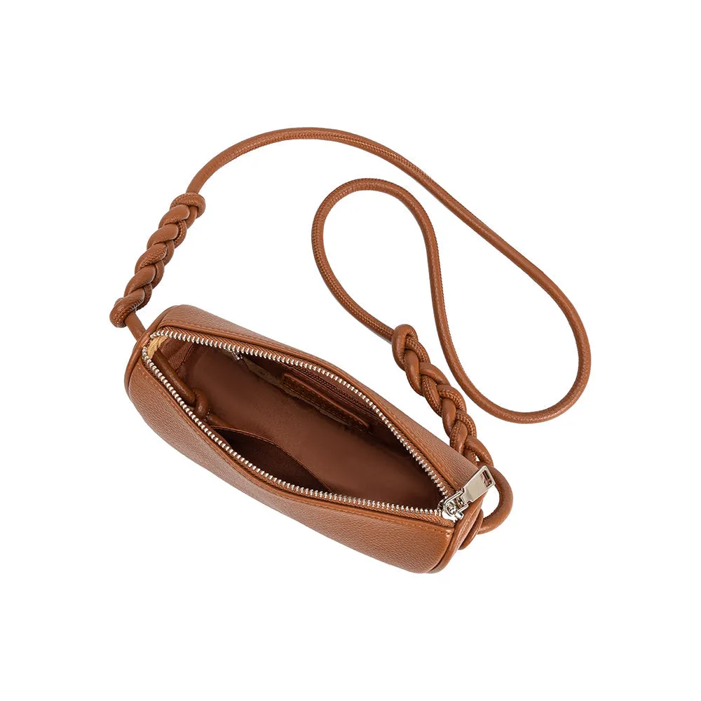 Hannah Saddle Recycled Vegan Crossbody Bag sold by Charming Charlie product image thumbnail 4