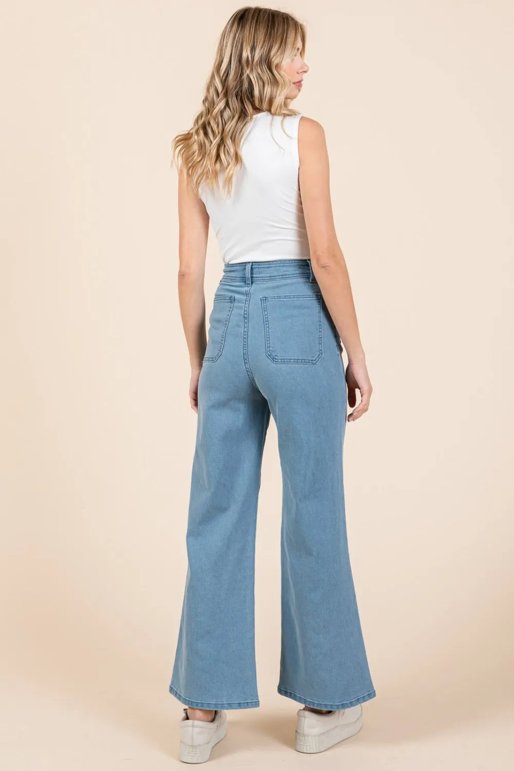 Mittoshop High Waist Wide Leg Jeans sold by Charming Charlie product image thumbnail 2