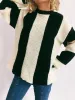 Color Block Round Neck Long Sleeve Sweater sold by Charming Charlie