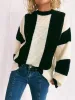 Color Block Round Neck Long Sleeve Sweater sold by Charming Charlie