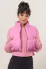 HYFVE Leather Zip Up Cropped Puffer Vest sold by Charming Charlie