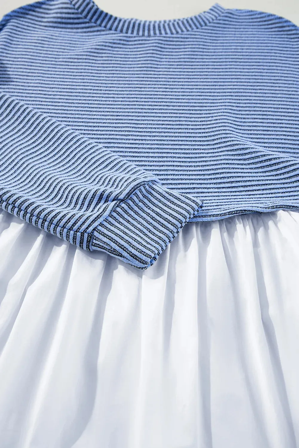 Striped Round Neck Long Sleeve Mini Dress sold by Charming Charlie product image thumbnail 4