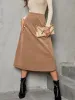 Solid High Waist Midi Skirt sold by Charming Charlie