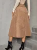 Solid High Waist Midi Skirt sold by Charming Charlie