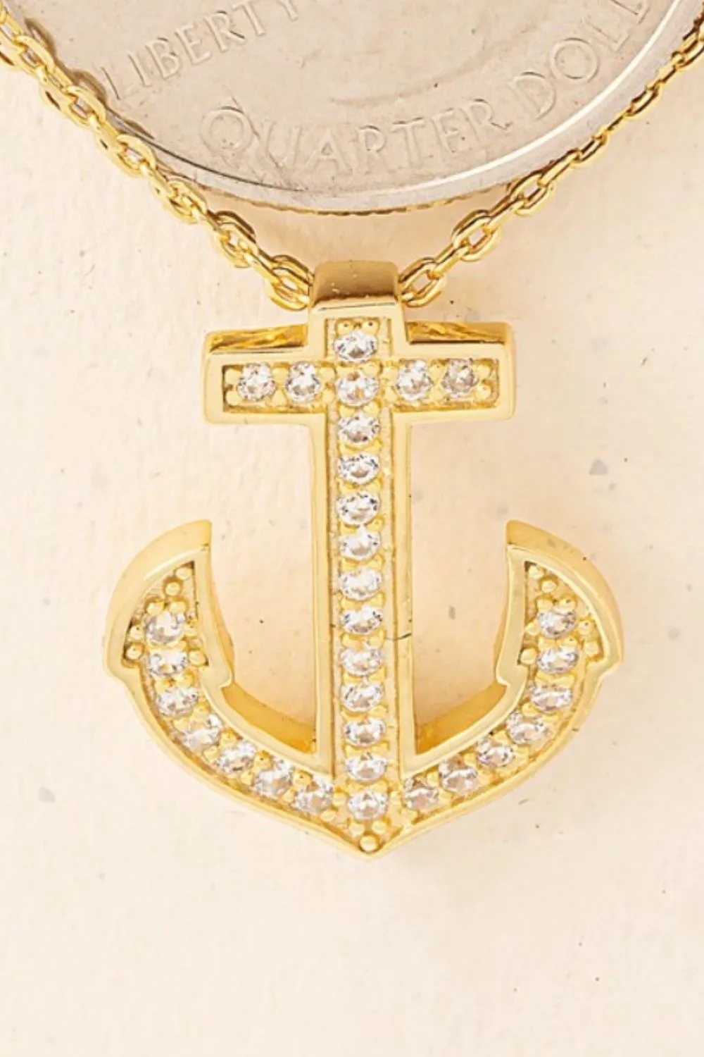 Fame Anchor Pendant Alloy Necklace sold by Charming Charlie product image thumbnail 3