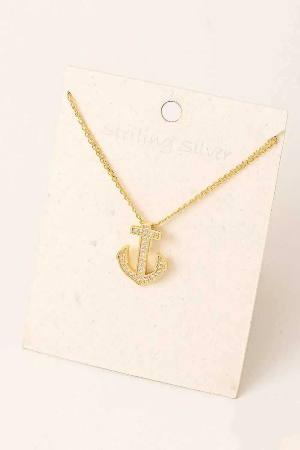 Fame Anchor Pendant Alloy Necklace sold by Charming Charlie