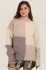 VERY J Color Block Mock Neck Drop Shoulder Sweater sold by Charming Charlie